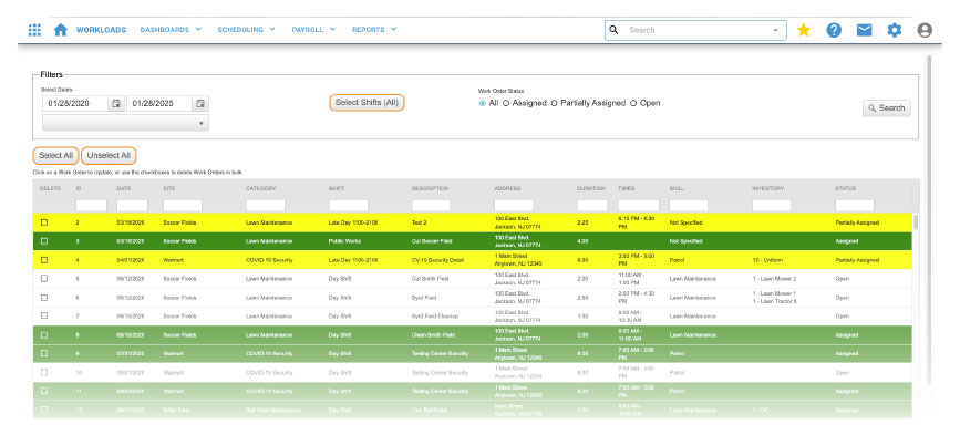 a screenshot of the productivity measuring capabilities of the vcs system